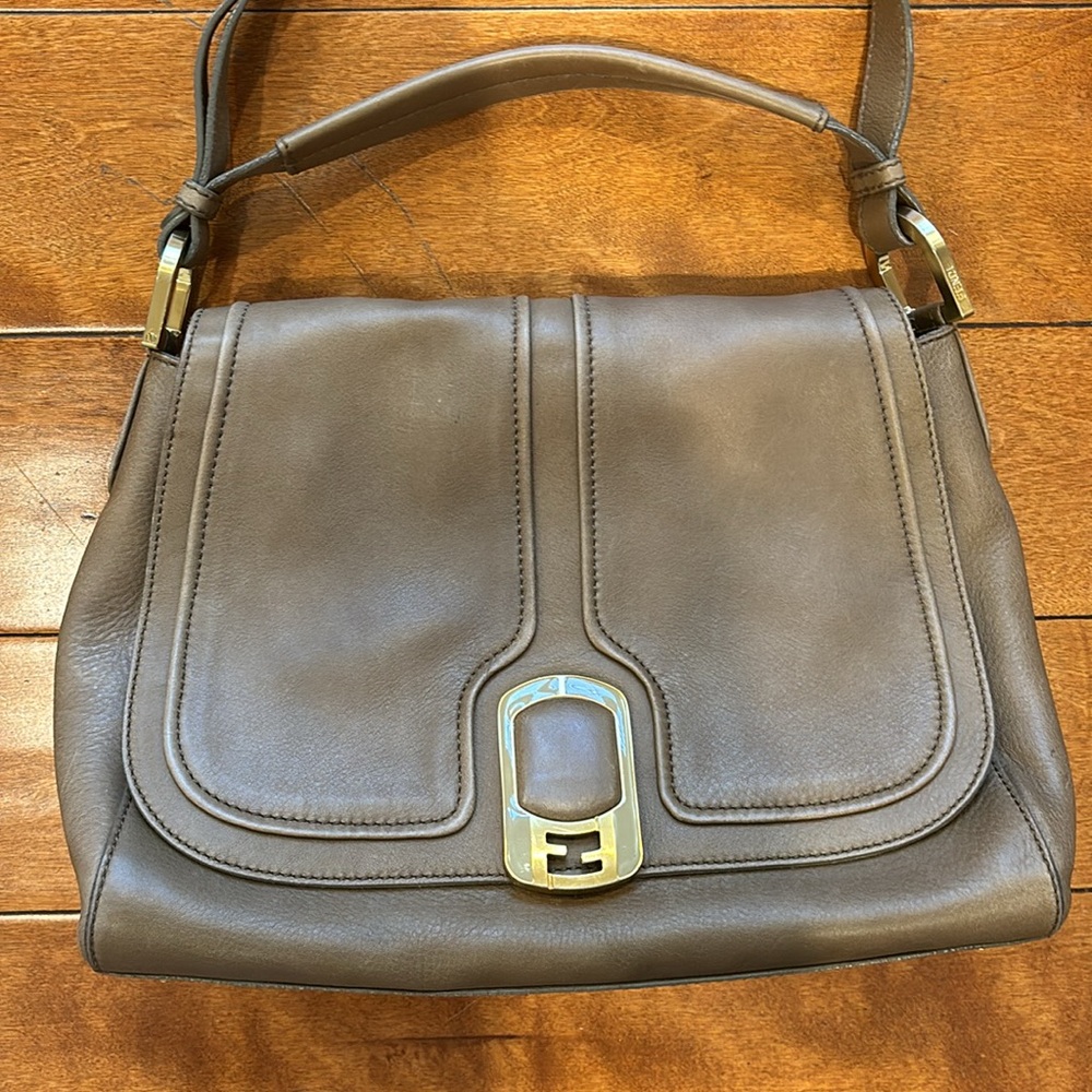 Fendi Anna Flap Bag Leather